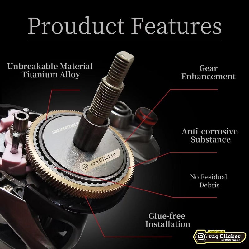 SINGMATOOLS Baitcasting Reel Drag Clicker Kit for Shimano Curado Tranx Metanium Bantam Chronarch MGL SLX DC XT Series Fishing Gear and Equipment Reel Replacement Parts Baitcasting Combo - Image 3